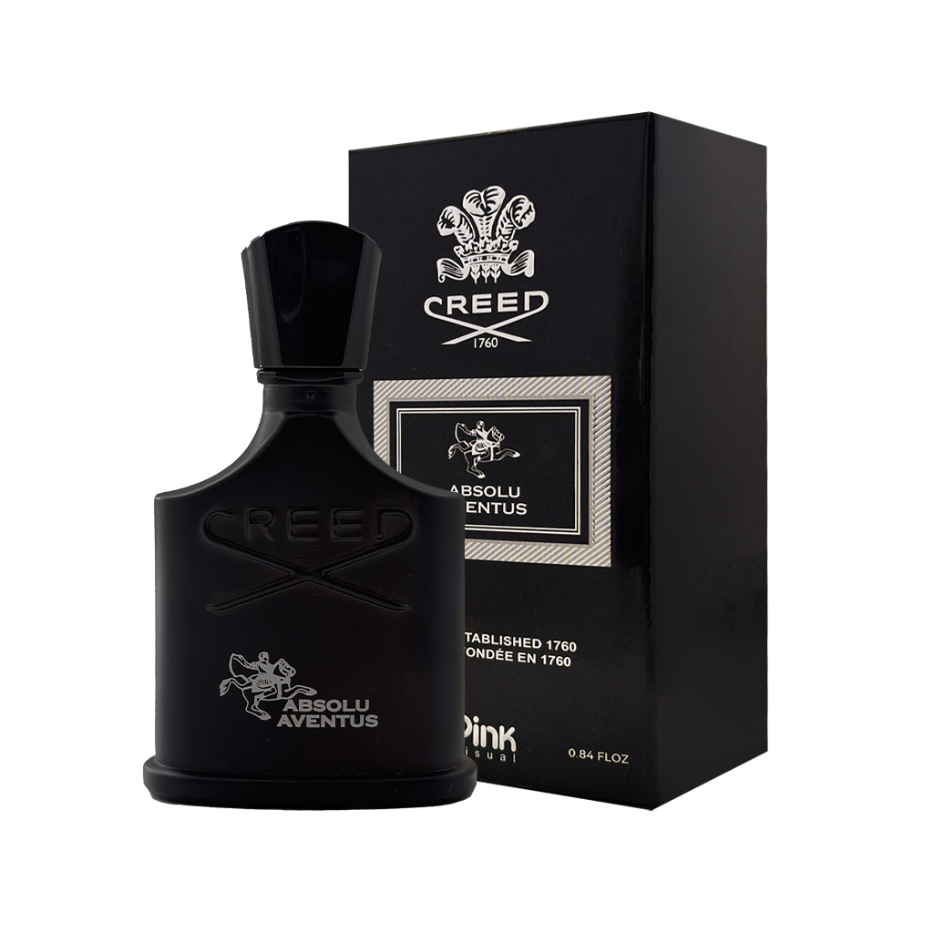 ادوپرفیوم مردانه مینیاتوری پینک ویژوآل Pink مدل کرید ابسولو اونتوس Creed Absolu Aventus حجم 30 میلی لیتر
