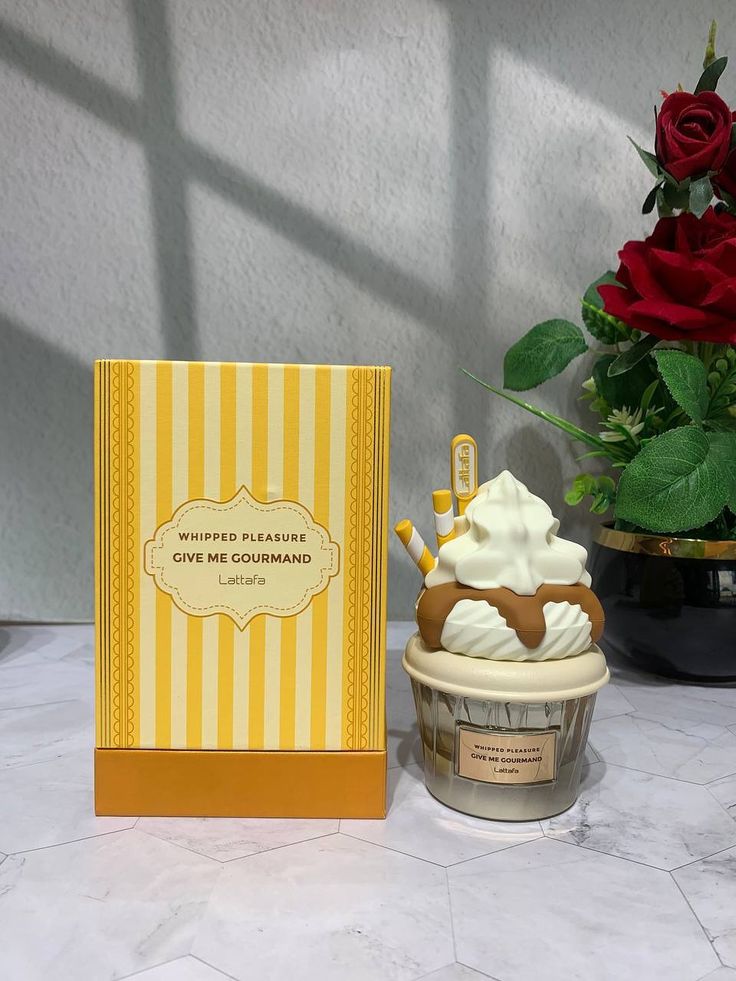 ادکلن بستنی لطافه زرد گیو می گورمند طرح ویپد پلژر Lattafa whipped pleasure give me gourmand 75 میل اماراتی