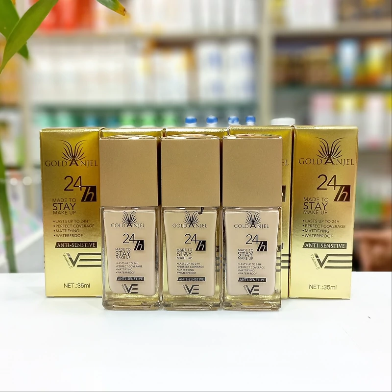 کرم پودر مایع Spf 10 گلد انجل مدل Stay مناسب برای انواع پوست حجم 40 میلی لیتر