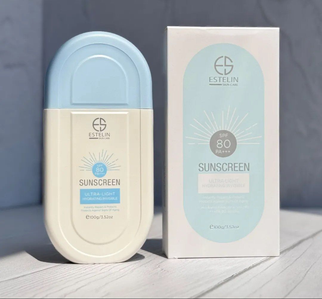 ضدآفتاب بی رنگ استلین Estelin SPF 80 (100 گرم)