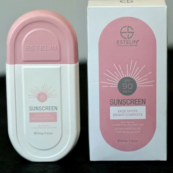ضد آفتاب ضد لک صورتی استلین spf90 حجم 100 گرمی